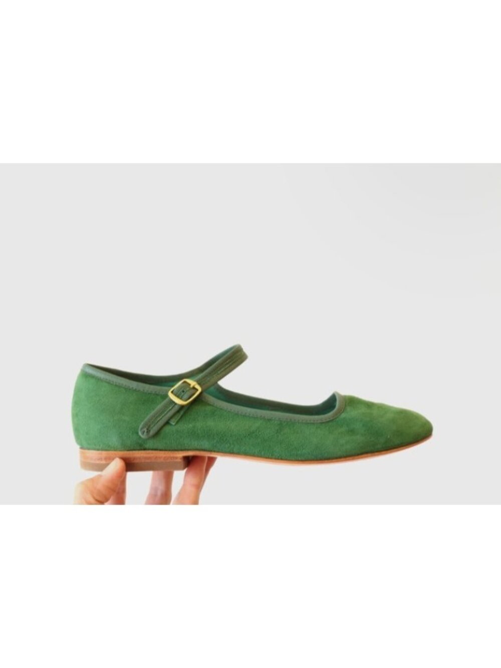 Caron Callahan Green Suede Mary Jane Flats EU 41 US 10 Suede Spain Shoes